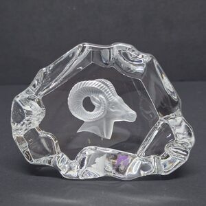 VTG 70s Hallmark Little Gallery Capricorn Zodiac Crystal Paperweight Austria